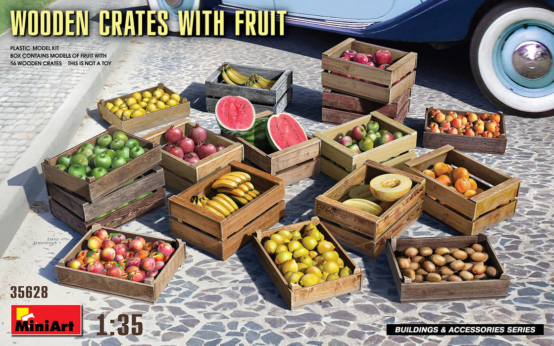 MiniArt 35628 1/35 Wooden Crates with Fruit Model Kit