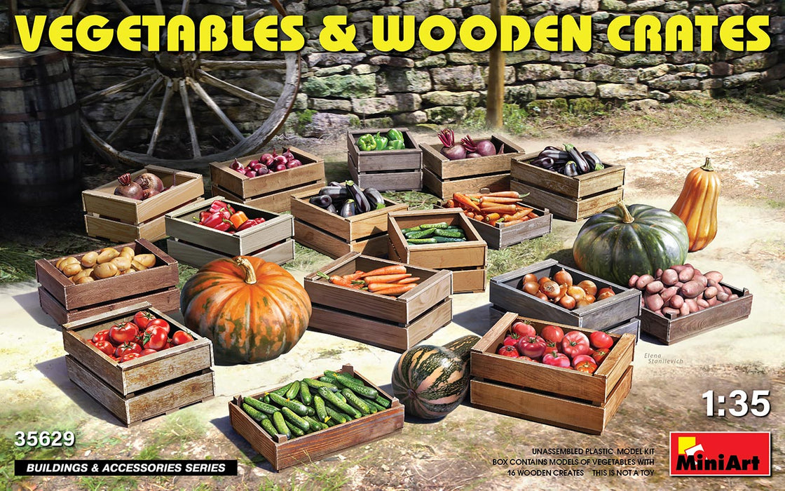 MiniArt 35629 1/35 Vegetables and Wooden Crates Model Kit
