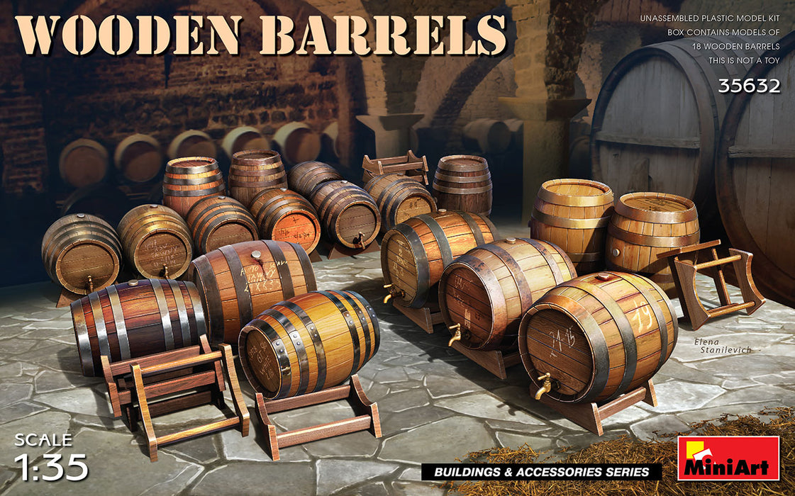 MiniArt 35632 1/35 Wooden Barrels Model Kit