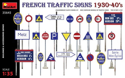 MiniArt 35645 1/35 French Traffic Signs 1930-1940's Model Kit