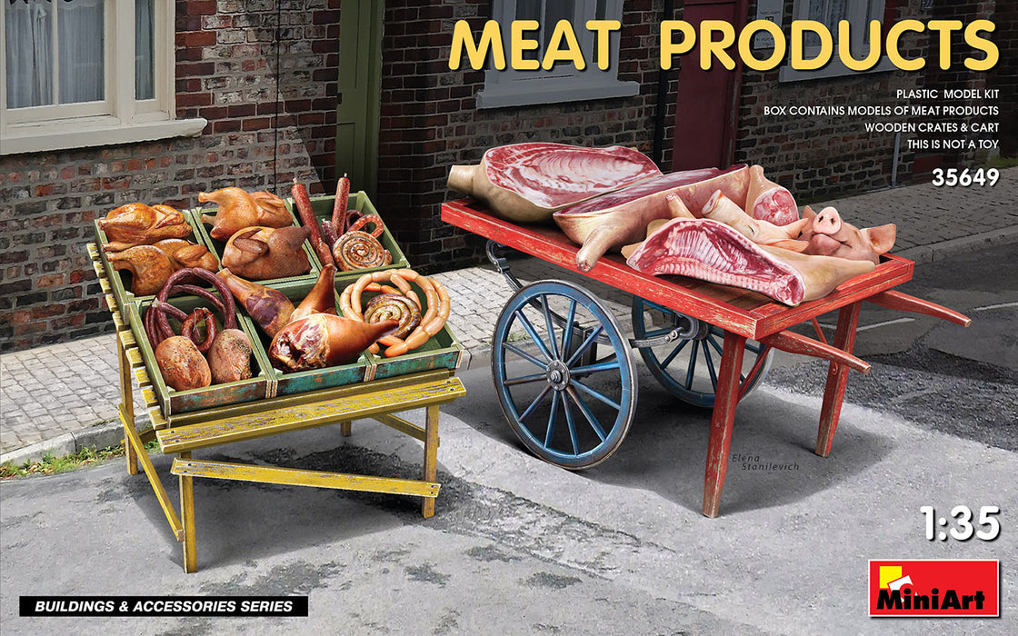 MiniArt 35649 1/35 Meat Products with Carts Model Kit