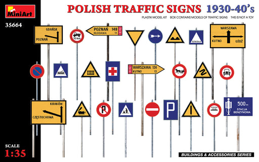 MiniArt 35664 1/35 Polish Traffic Signs 1930-40's Model Kit
