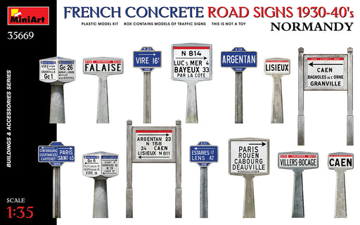 MiniArt 35669 1/35 French Concrete Road Signs 1930-40s Normandy Model Kit