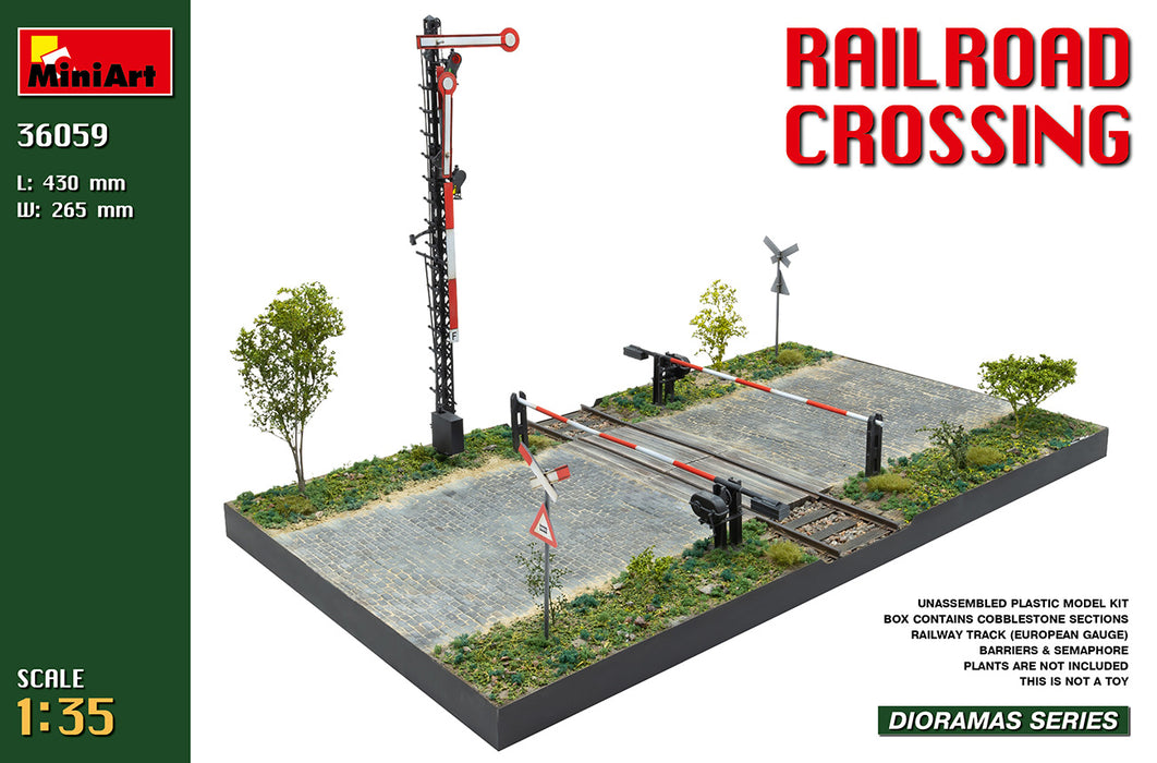 MiniArt 36059 1/35 Railroad Crossing Model Kit