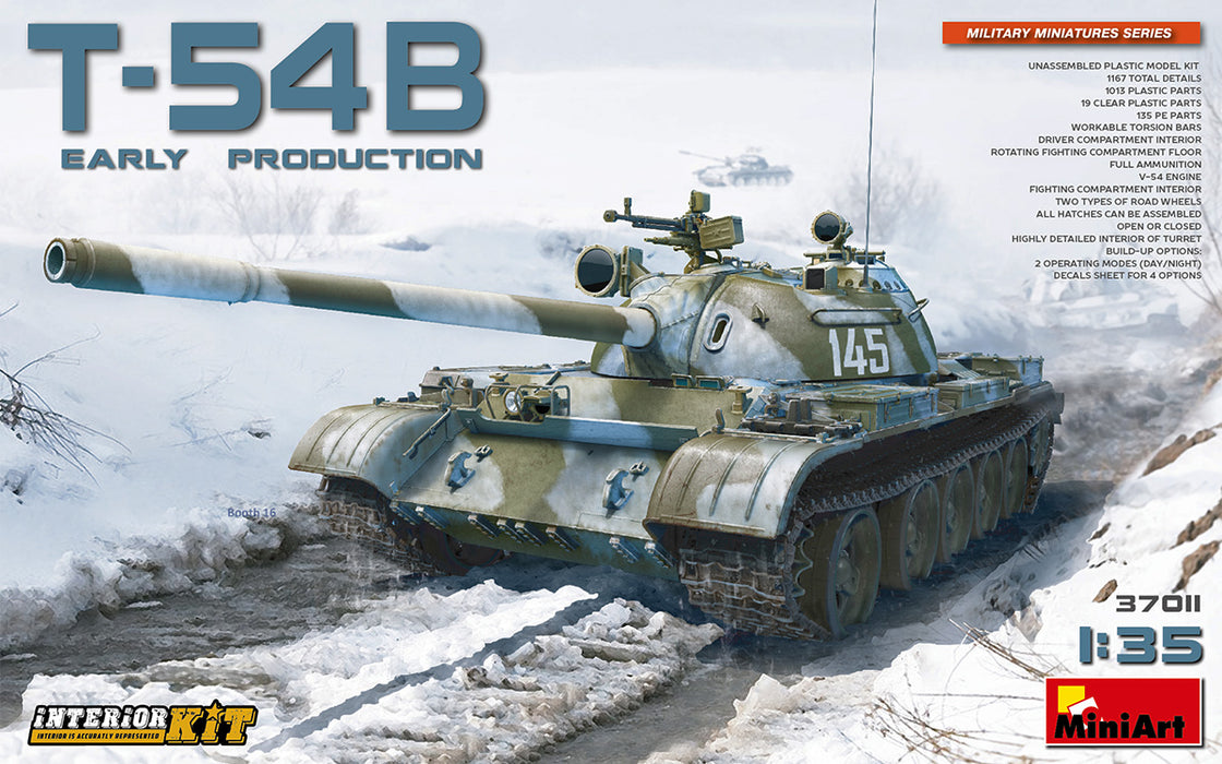 MiniArt 37011 1/35 T-54B Soviet Medium Tank with Interior Model Kit