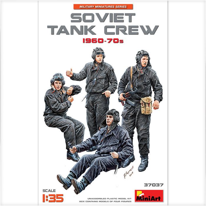MiniArt 37037 1/35 Soviet Tank Crew 1960-70s Figures Model Kit