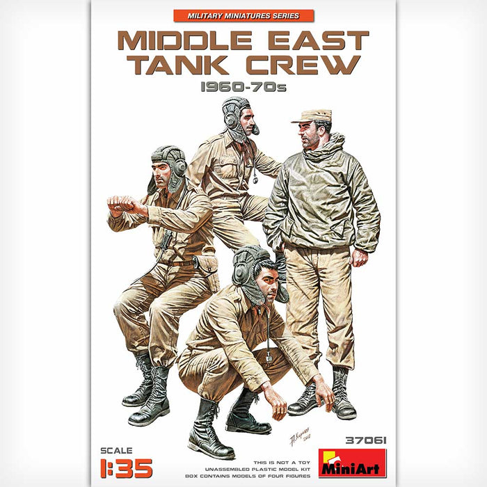 MiniArt 37061 1/35 Middle East Tank Crew 1960-70's Figures Model Kit