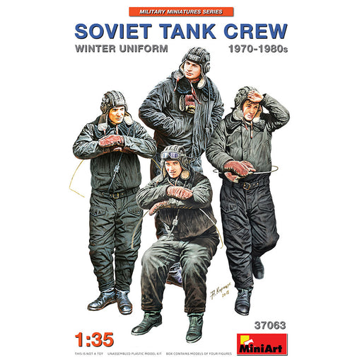 MiniArt 37063 1/35 Soviet Tank Crew 1970-1980's Winter Uniform Figures Model Kit