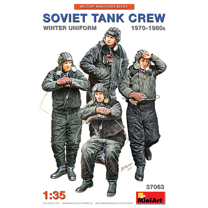 MiniArt 37063 1/35 Soviet Tank Crew 1970-1980's Winter Uniform Figures Model Kit
