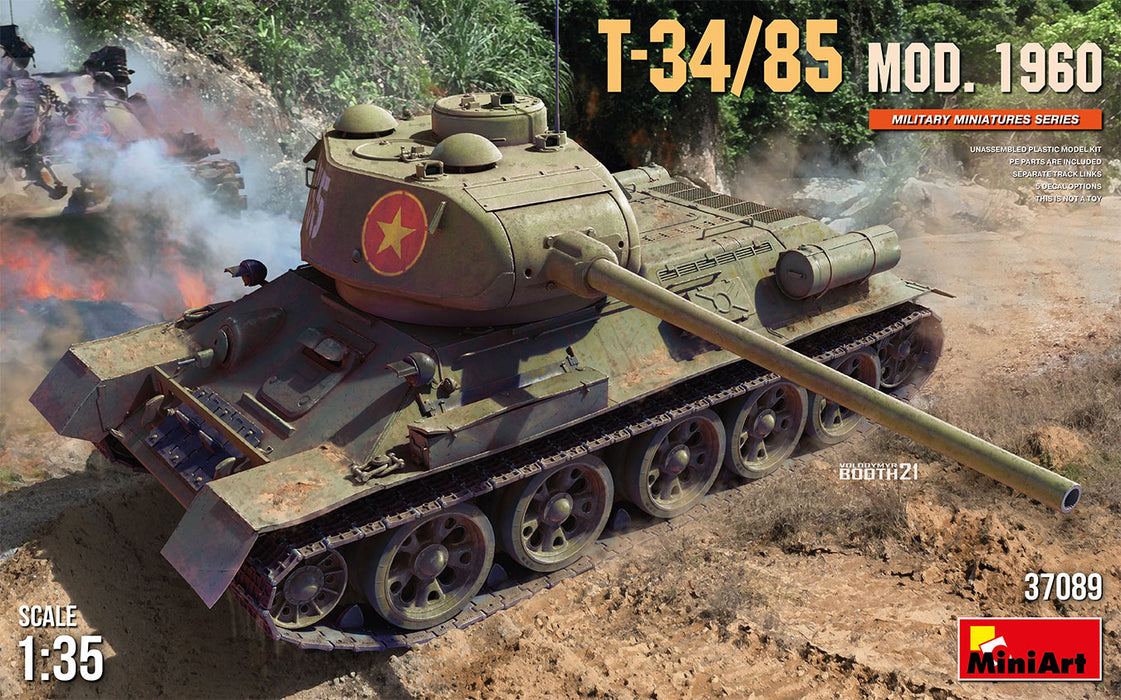 MiniArt 37089 1/35 T34/85 Mod 1960 Tank Model Kit