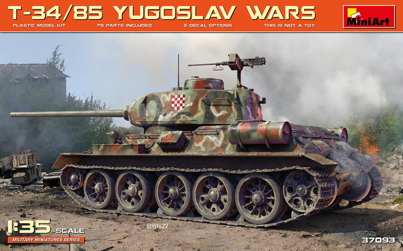 MiniArt 37093 1/35 T-34/85 Yugoslav Wars Model Kit