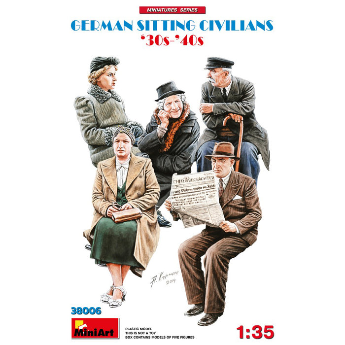 MiniArt 38006 1/35 1930-1940s German Civilians Sitting Model Kit