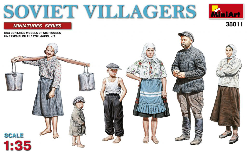 MiniArt 38011 1/35 Soviet Villagers 6 Pack Model Kit