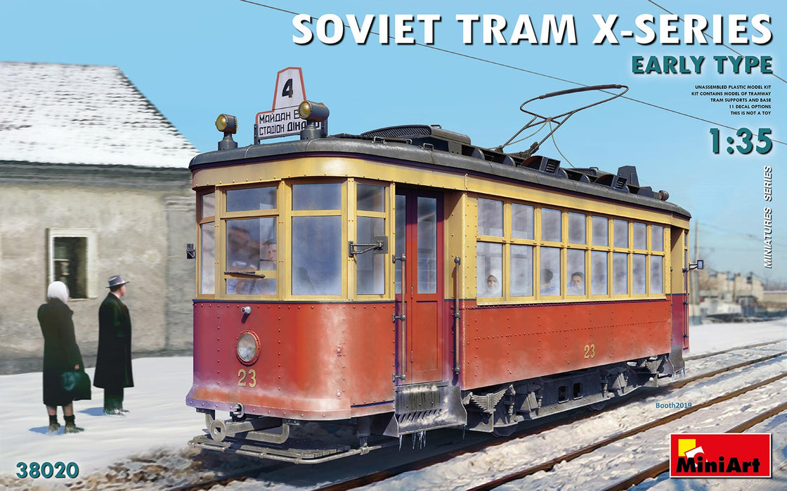MiniArt 38020 1/35 Soviet X-Series Early Type Tramcar Model Kit