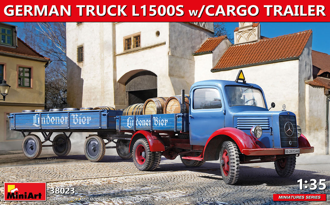 MiniArt 38023 1/35 German L1500S Truck with Cargo Trailer Model Kit