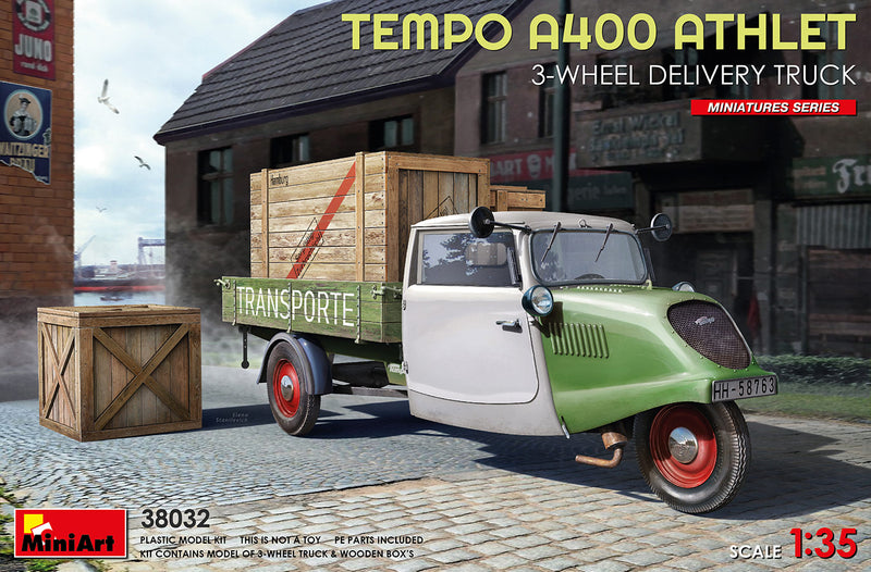 MiniArt 38032 1/35 Tempo A 400 Athlet 3-Wheel Delivery Truck Model Kit