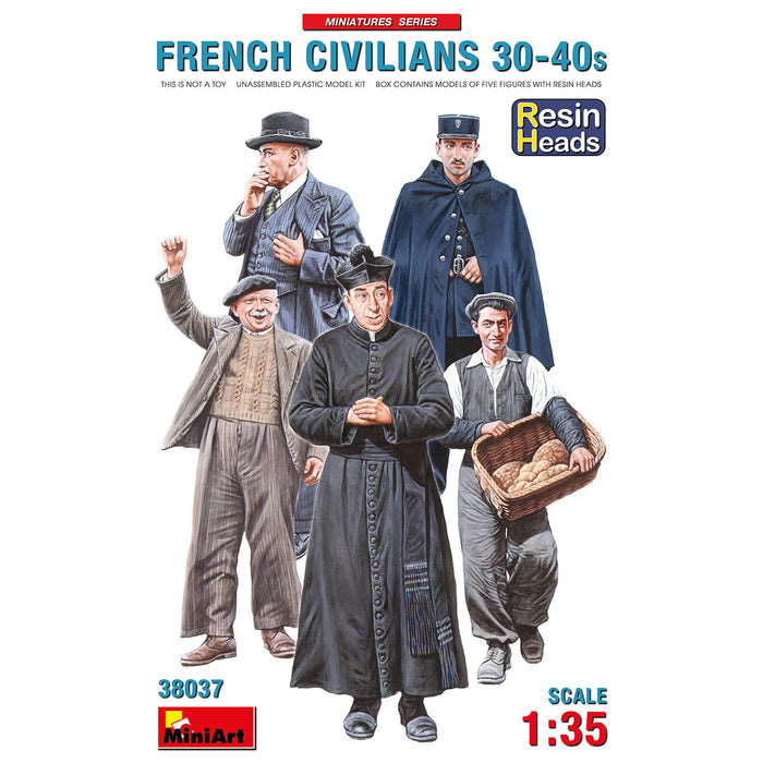 MiniArt 38037 1/35 1930s-1940s French Civilians Model Kit