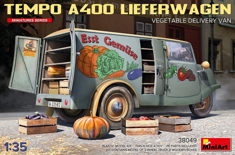 MiniArt 38049 1/35 Tempo A400 Lieferwagen Vegetable Van Model Kit