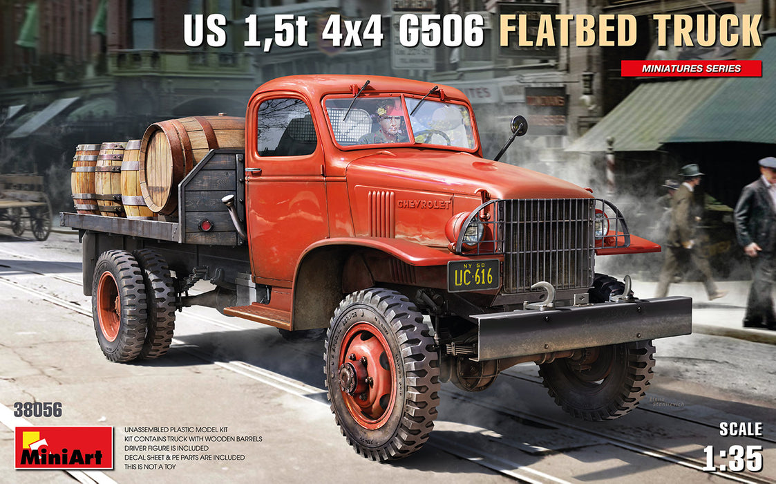 MiniArt 38056 1/35 1.5 Ton 4x4 G506 Flatbed Truck Model Kit