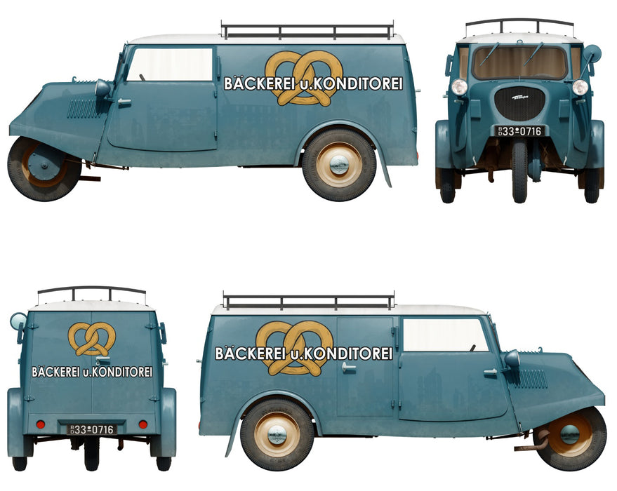 MiniArt 38066 1/35 Tempo A400 Lieferwagen Bakery Van Model Kit