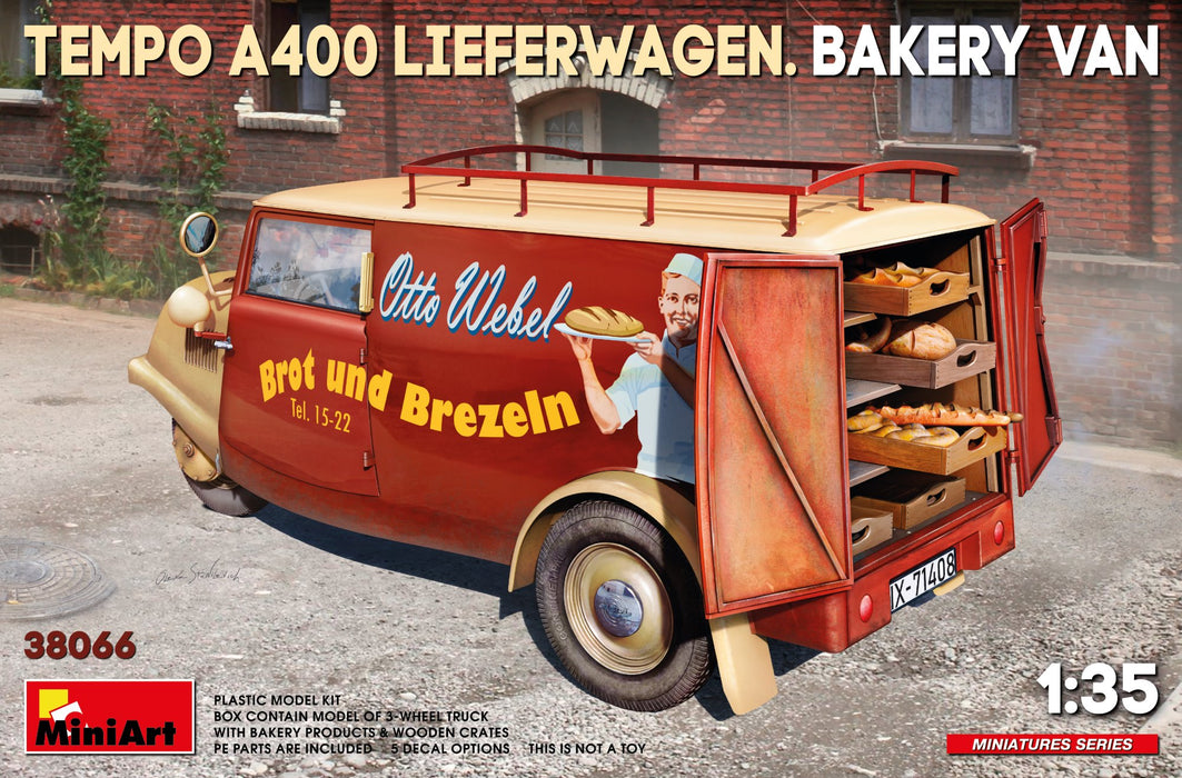 MiniArt 38066 1/35 Tempo A400 Lieferwagen Bakery Van Model Kit
