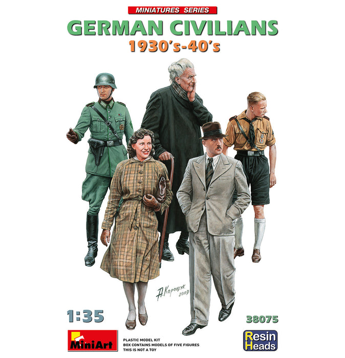 MiniArt 38075 1/35 German Civilians and Soldiers Model Kit