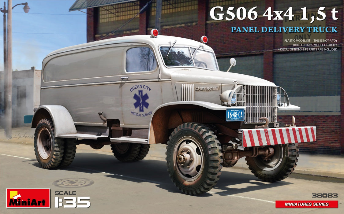 MiniArt 38083 1/35 G506 4x4 1.5 Ton Panel Truck Model Kit