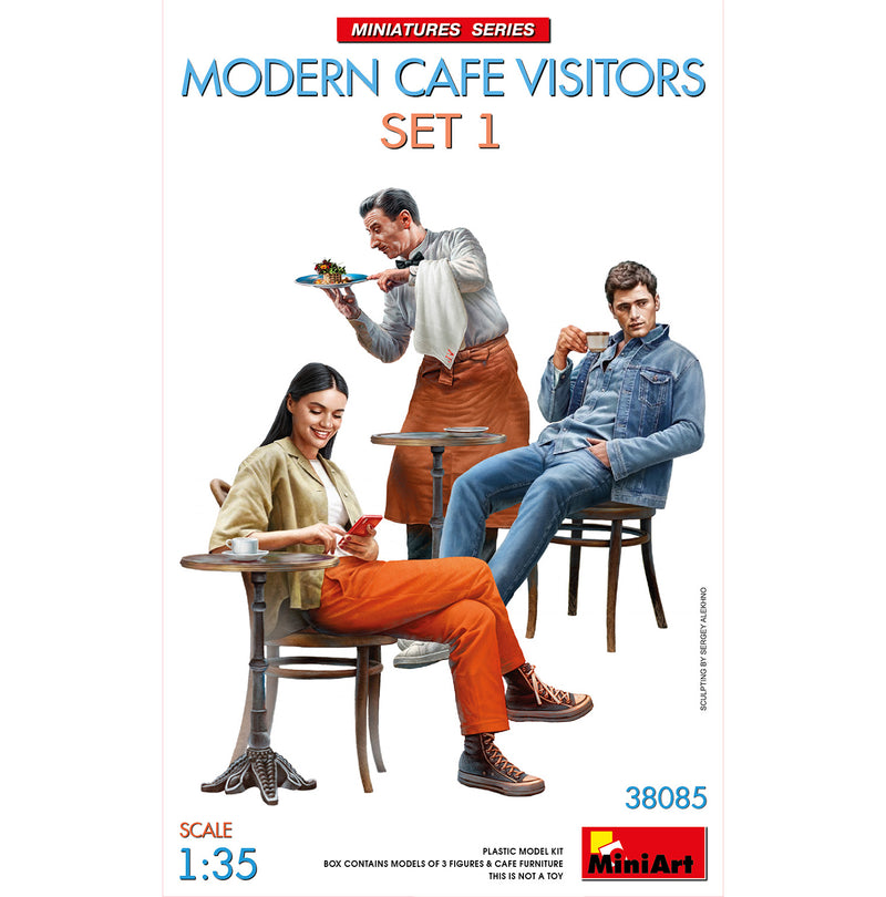 MiniArt 38085 1/35 Modern Cafe Visitors Set 1 Model Kit