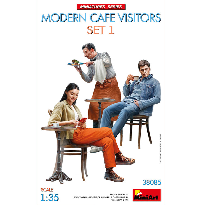 MiniArt 38085 1/35 Modern Cafe Visitors Set 1 Model Kit