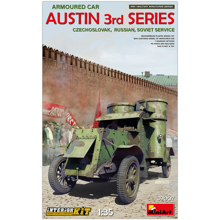 MiniArt 39007 1/35 Austin Armored Car 3rd Series Czechoslovak Russian Soviet Service Model Kit