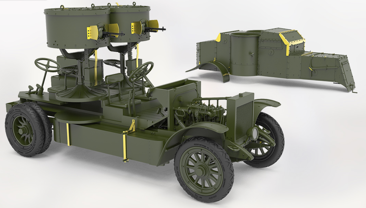 MiniArt 39009 1/35 1918 Pattern Austin Armored Car Western Front British Service Model Kit
