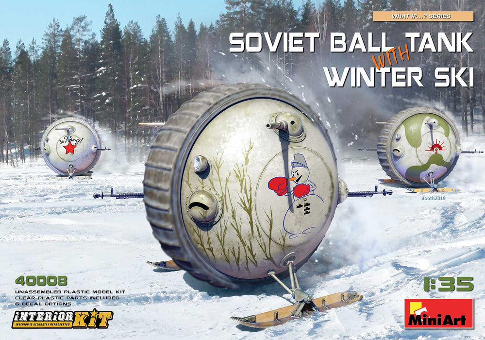 MiniArt 40008 1/35 Soviet Ball Tank with Skis and Interior Kit Model Kit