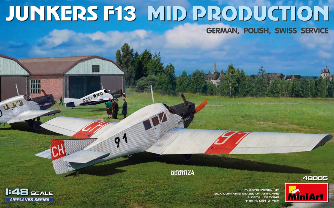 MiniArt 48005 1/48 Junkers F13 Mid Production German Polish Swiss Service Model Kit