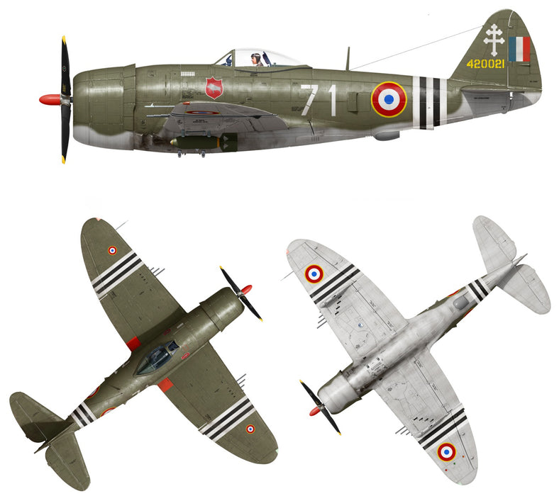 MiniArt 48015 1/48 P-47D-30RE Thunderbolt Free French Air Force Model Kit