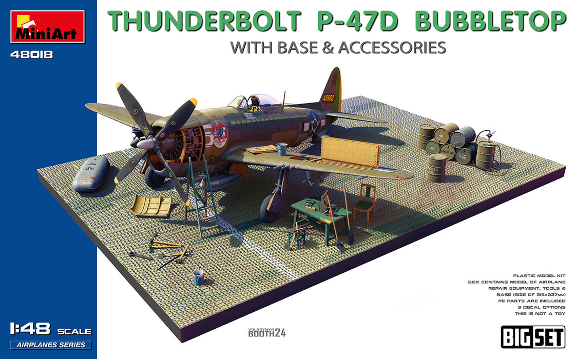 MiniArt 48018 1/48 P-47D Thunderbolt Bubbletop with Base and Accessories