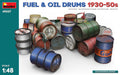 MiniArt 49007 1/48 1930-1950s Fuel and Oil Drums Model Kit