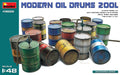 MiniArt 49009 1/48 Modern 200l Fuel Drum Set 21 Piece Model Kit