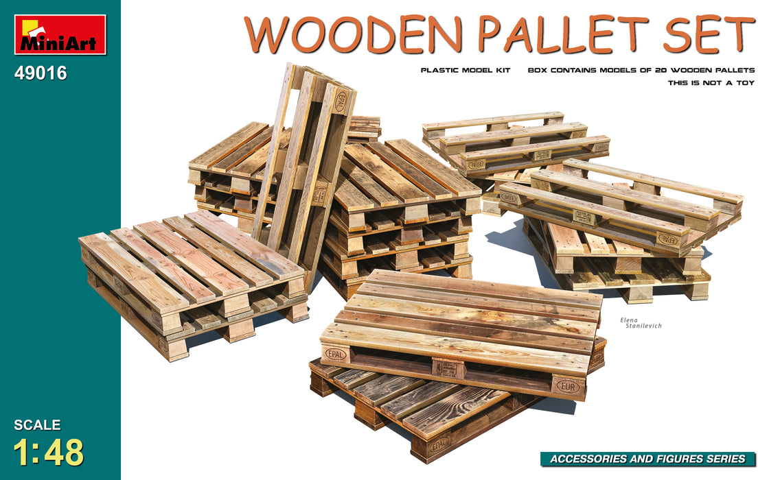 MiniArt 49016 1/48 Wooden Pallet Set Model Kit