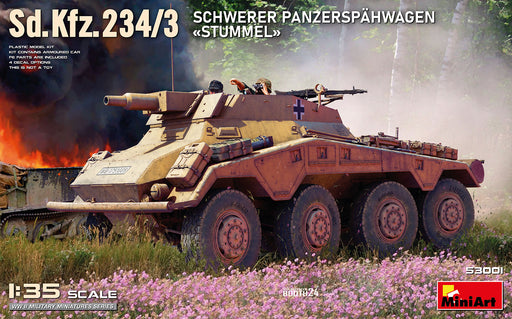 MiniArt 53001 1/35 Sd.Kfz.234/3 Schwerer Panzerspahwagen Stummel Model Kit