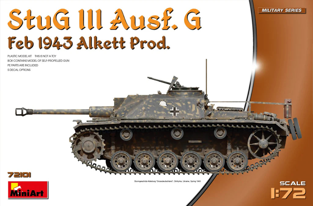 MiniArt 72101 1/72 StuG III Ausf G Feb 1943 Alkett Production Tank Model Tank Kit