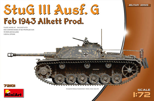 MiniArt 72101 1/72 StuG III Ausf G Feb 1943 Alkett Production Tank Model Tank Kit