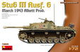 MiniArt 72105 1/72 StuG.III Ausf.G March 1943 Alkett Production Model Kit