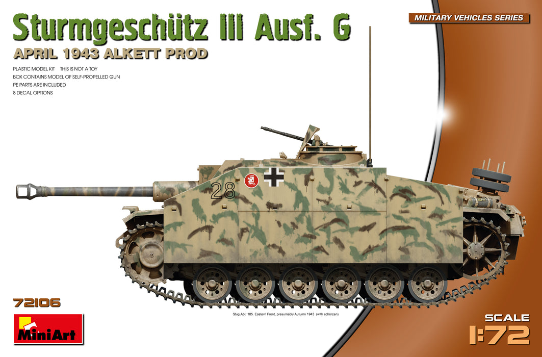 MiniArt 72106 1/72 StuG.III Ausf.G April 1943 Alkett Production Model Kit