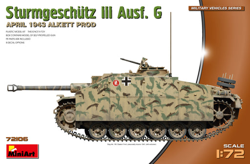 MiniArt 72106 1/72 StuG.III Ausf.G April 1943 Alkett Production Model Kit