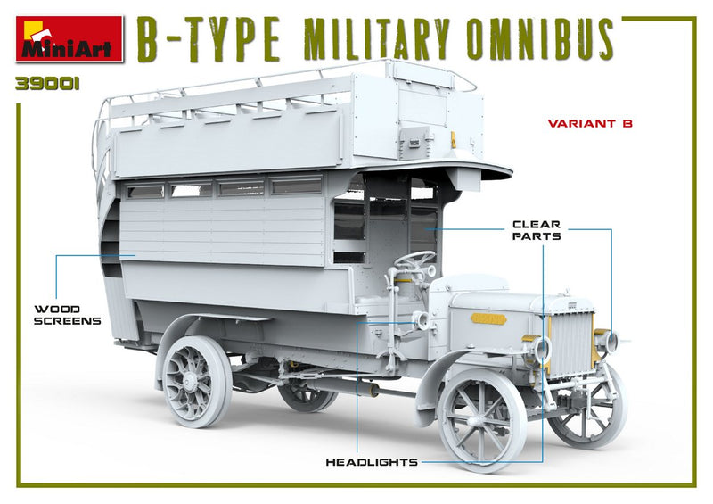 MiniArt 39001 1/35 WWI B-Type Military Omnibus