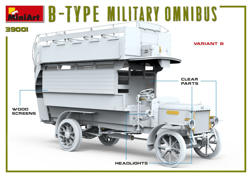 MiniArt 39001 1/35 WWI B-Type Military Omnibus