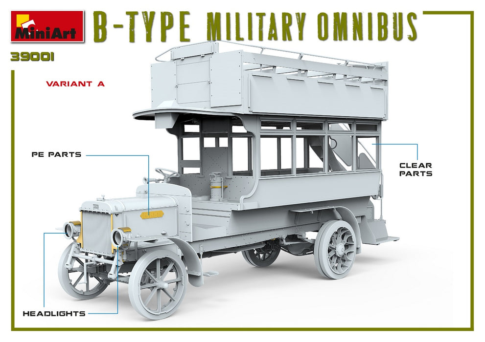 MiniArt 39001 1/35 WWI B-Type Military Omnibus