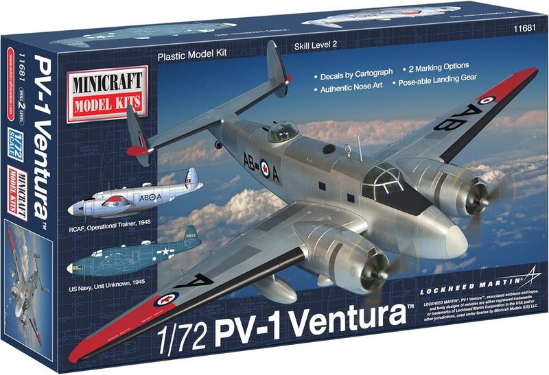 Minicraft Model Kits 11681 1/72 Pv-1 Ventura Usn Model Aircraft Kit