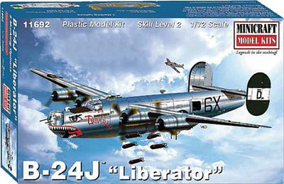 Minicraft Model Kits 11692 1/72 B-24J Liberator 8thAF USAAF Bomber Model Aircraft Kit