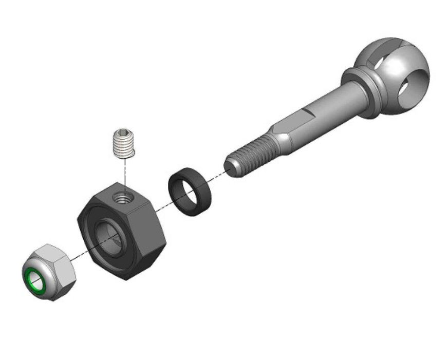 MIP 18141 X-Duty CVD Axle 10mm Offset with 5mm Bearing